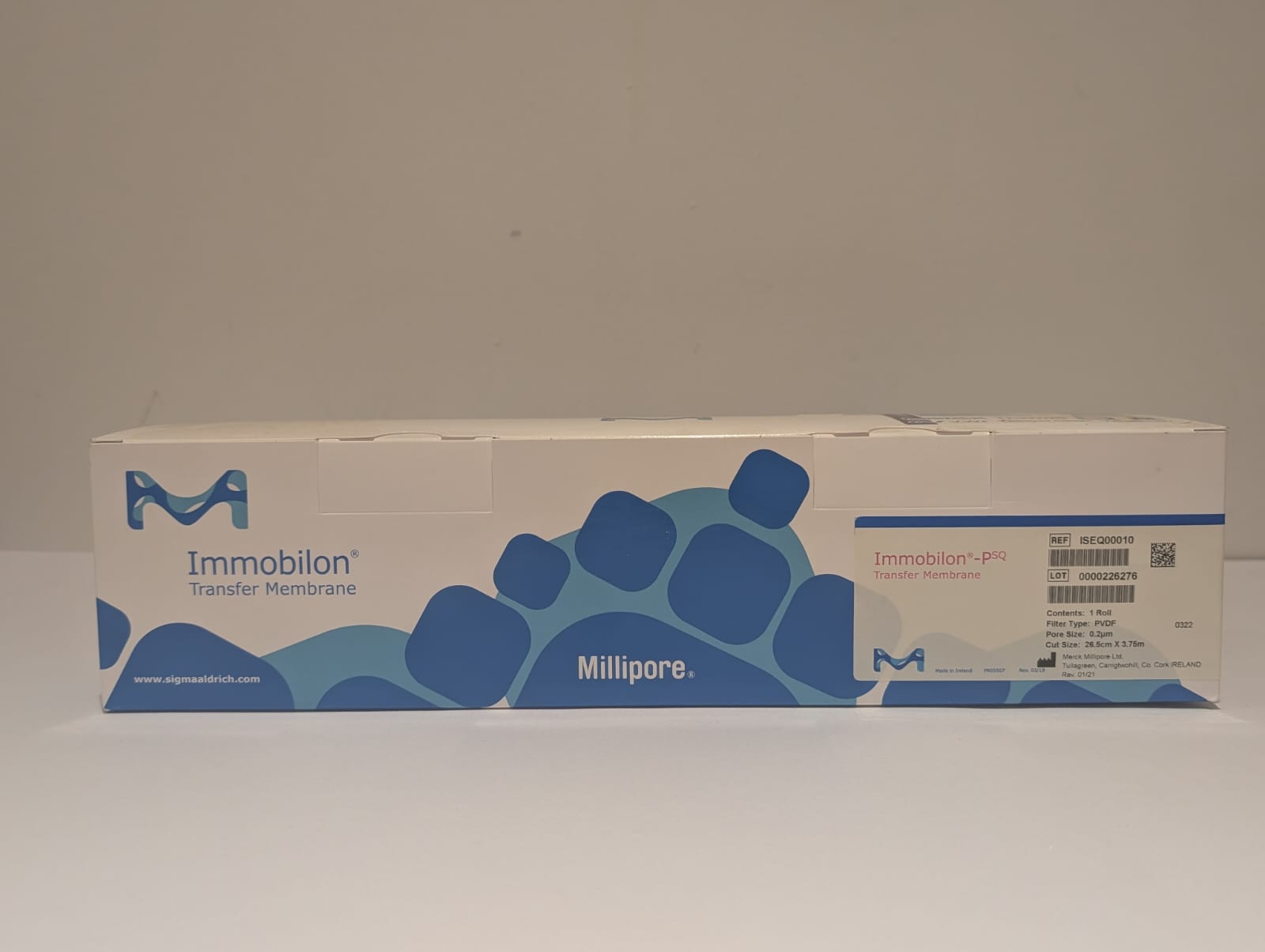 IMMOBILON PSQ 26.5CMX3.75M ROLL PVDF