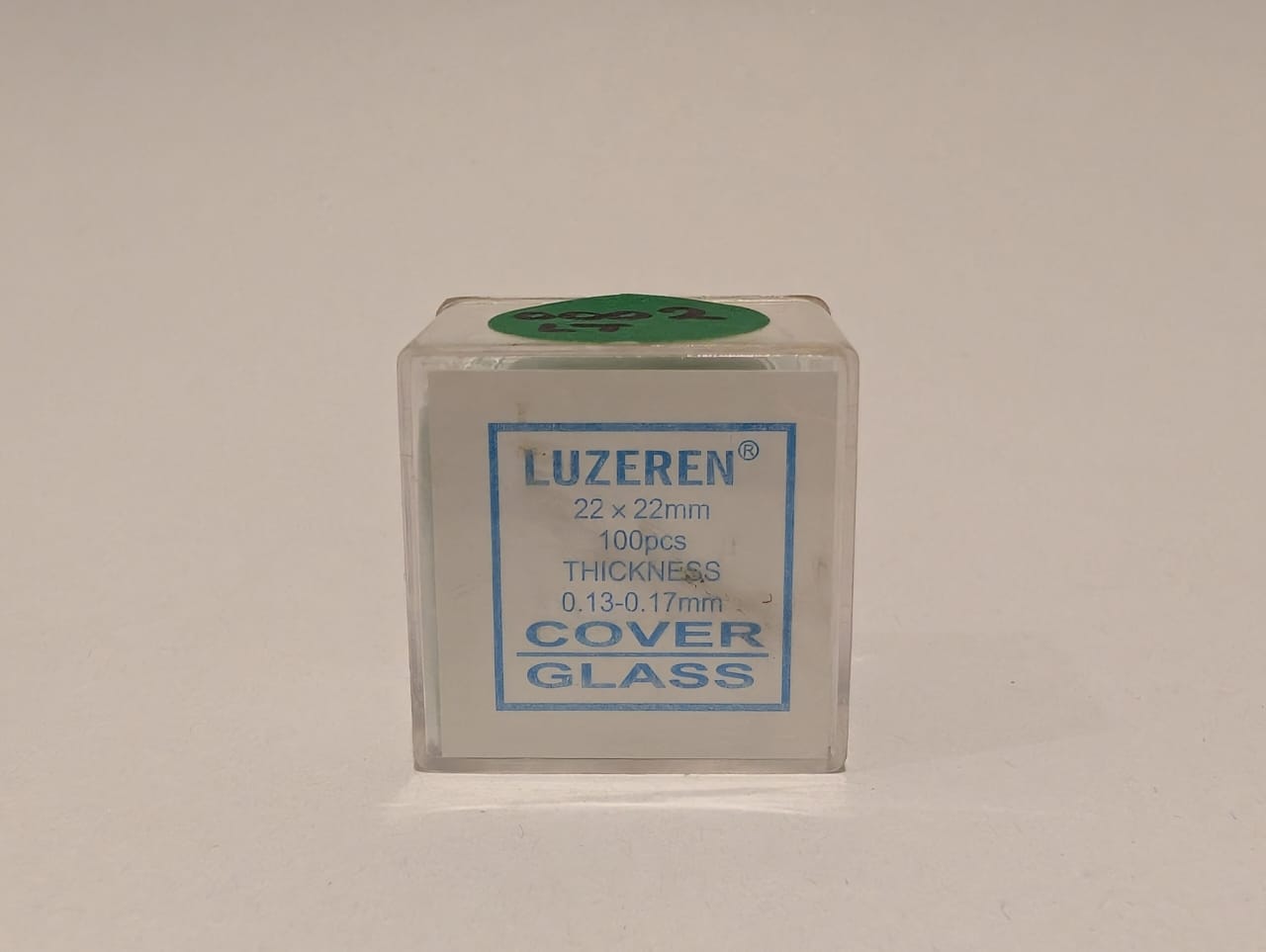 COVER GLASS MICROSCOPIO SLIDES 22X22mm (0.13-0.17mm)